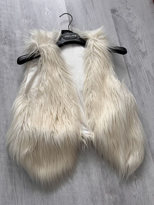 Vesta crem de blana artificiala , S/M, 36/38