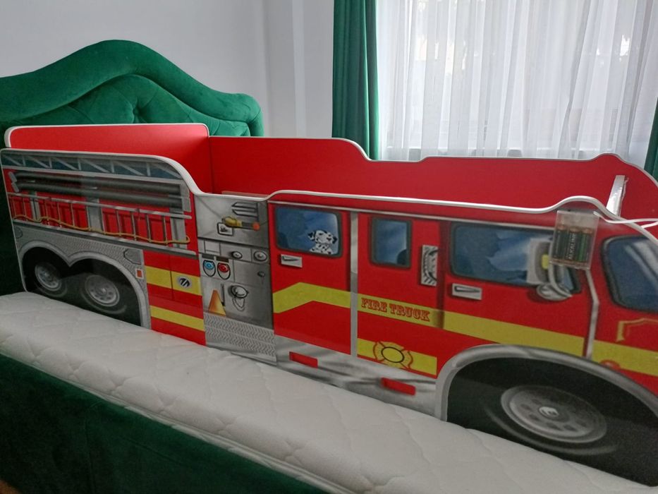 Pat copii mașină de pompieri