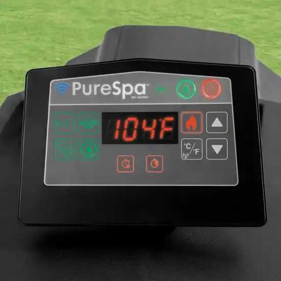 Jacuzzi gonflabil PureSpa Onyx Black Bubble Deluxe Intex 28458, D181xH71cm, PVC, 4 locuri - RESIGILAT