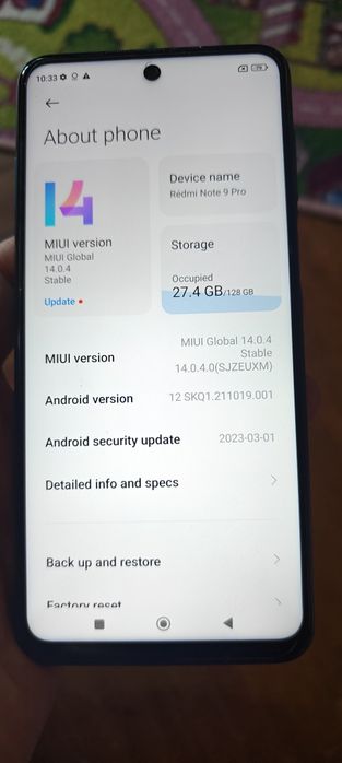 Redmi note 9 pro impecabil.