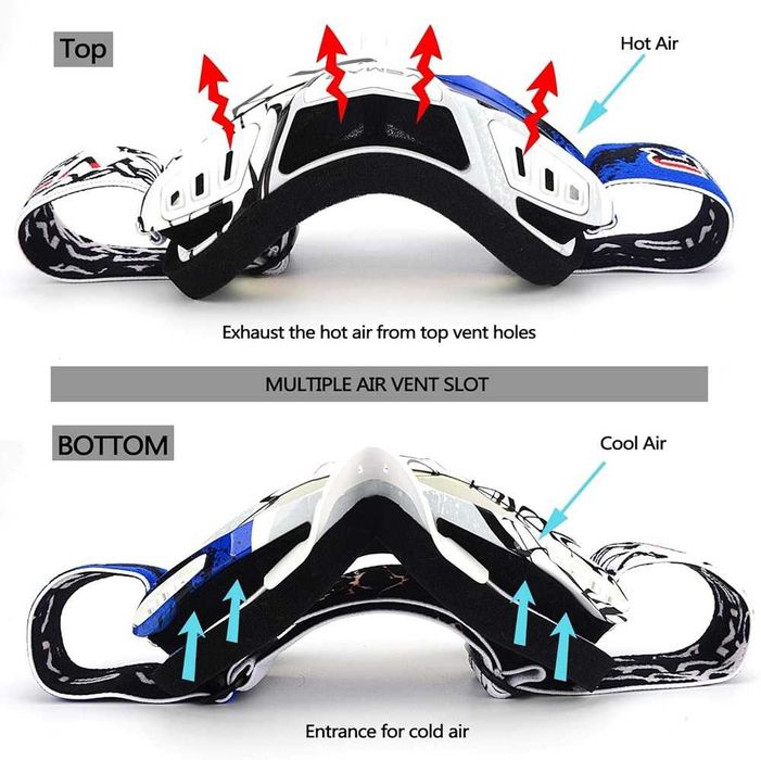 Професионални мотокрос очила VEMAR RACING - Сини