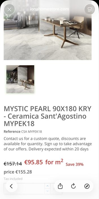 Луксозни италиански гранитогресни плочи Ceramica Sant’Agostino Mystic Pearl 90x180