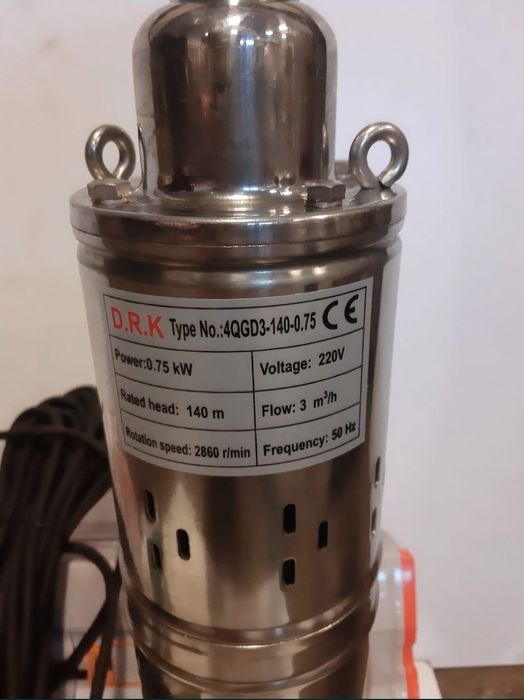 Pompa submersibila DRK 0.75 kw 3 m/h  tehnologie italy