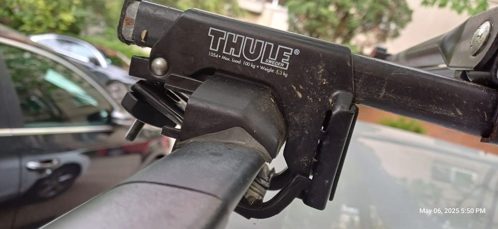 Suport 2 biciclete Thule pentru masini cu coarne longitudinale