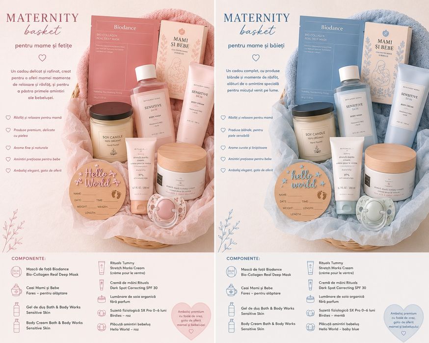 Maternity Basket Premium – Cadoul perfect pentru o proaspătă mămică și bebe