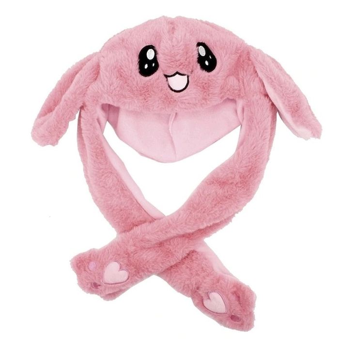 Пухкава шапка с LED и движещи се уши,