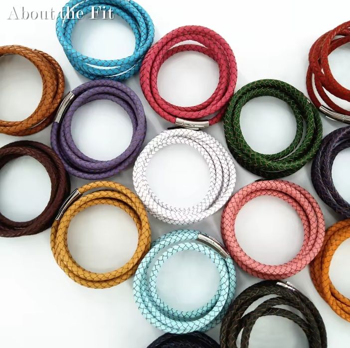 Плетена кожена връв за ключодържатели и гривни