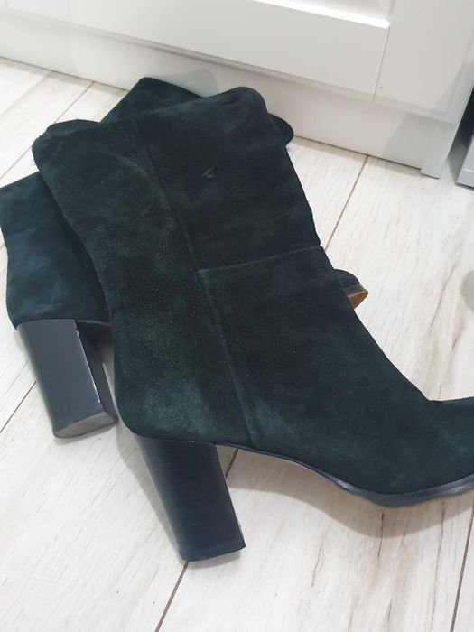 Cizme negre piele întoarsă, 36