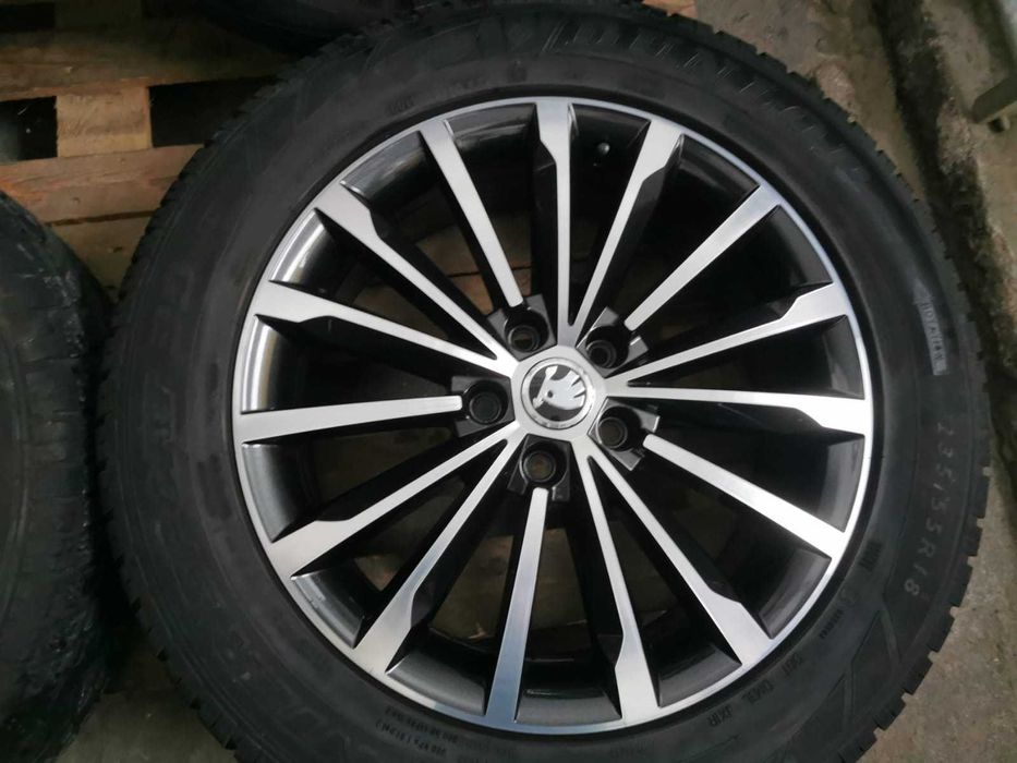 Jante Originale Skoda Kodiaq . R 18 cu anvelope de iarna