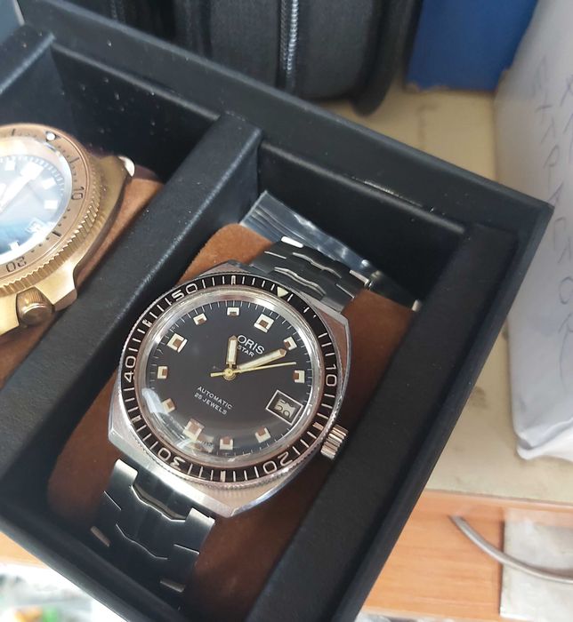 Ceas colectibil full inox vintage ~ Oris Star Automatic 25 rubine ~