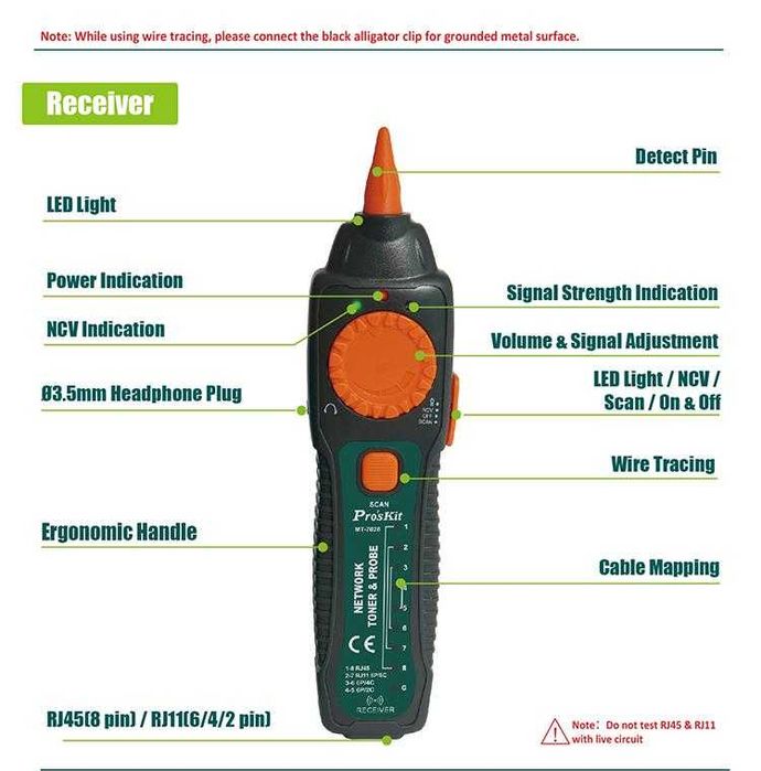 Tester cablu linii telefonice  cabluri Lan .etc