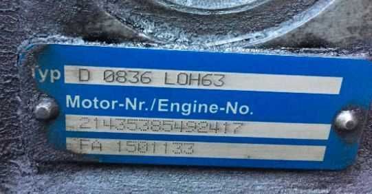 Bloc motor MAN D0836 51011006138 - piese/dezmembrari MAN
