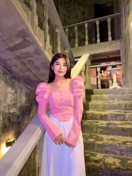 Розовый корсет-рубашка