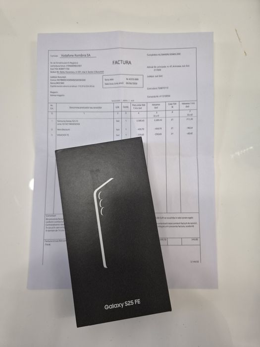 Samsung s25 Fe 5G Navy 128Gb NOU Sigilat Factura 2 ANI GARANTIE