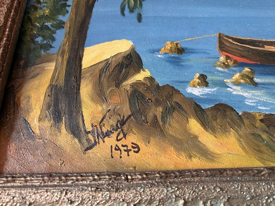 Tablou vechi pe panza