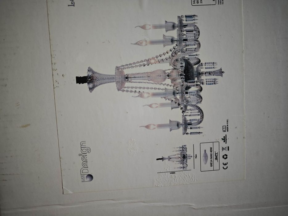 Candelabru LUX Louvre cristal ITALIA - Luce Ambiente  120cm NOU