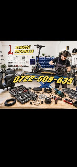 Service/Reparații Trotinete/Scutere Electrice: Piese Originale • Lucrări de Calitate • Garanție