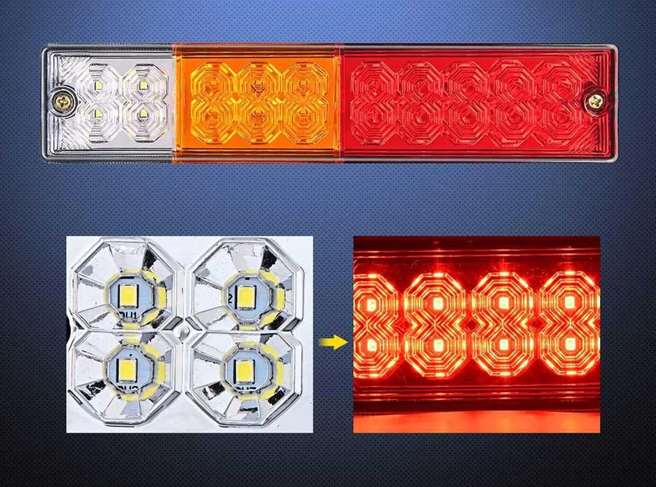 Комплект 2 броя LED диодни стопове за ремарке 12V