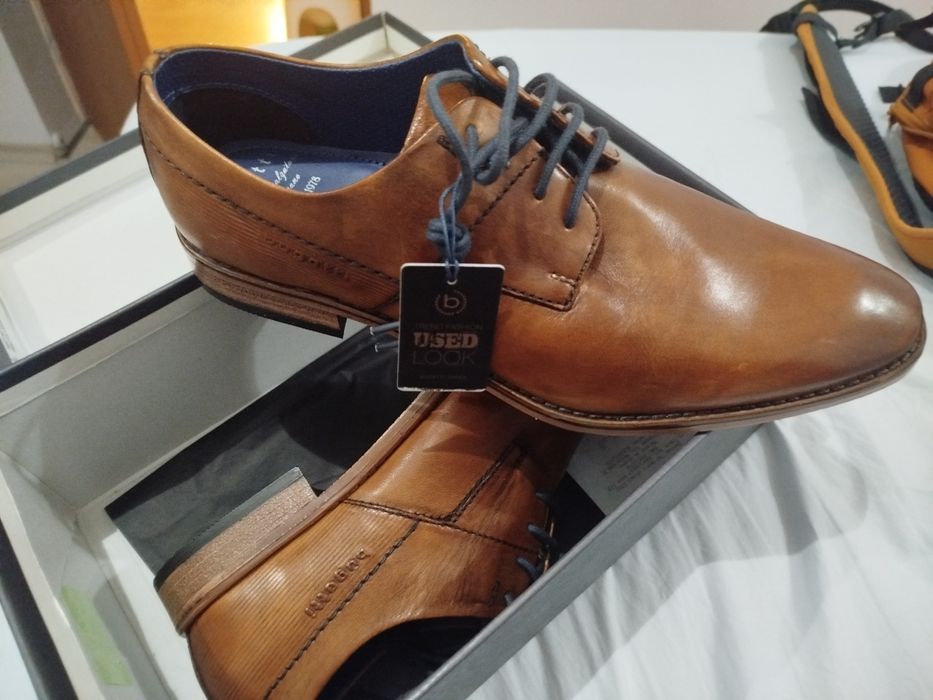 Официални кожени мъжки обувки естествена кожа