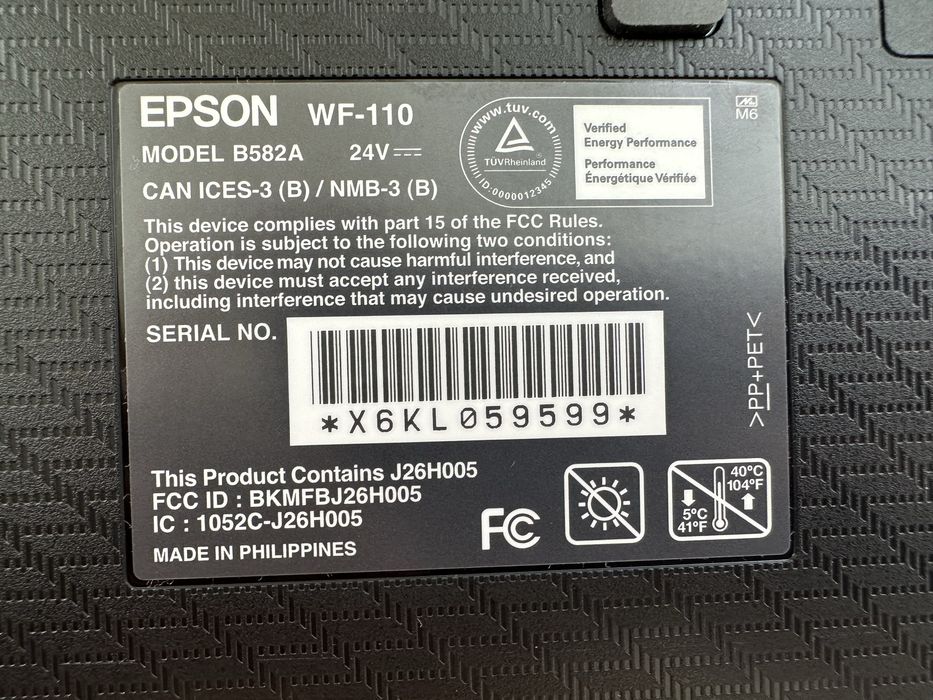 Принтер цветной Epson WF-110 портативный
