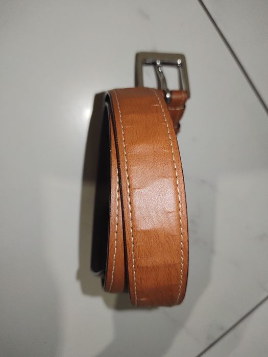 Ремень кожзам коричневый.