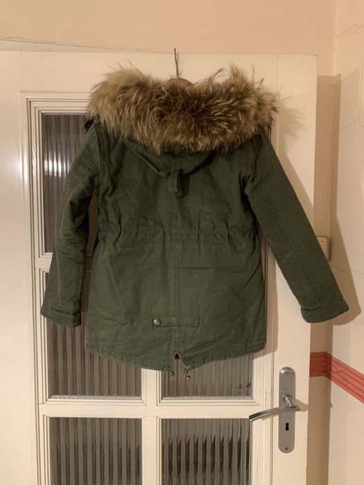 Парка - Естествен косъм 2 в 1 елек и парка