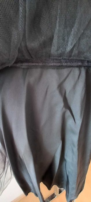 Rochie ocazie din dantela neagra si tulle, NOU cu eticheta