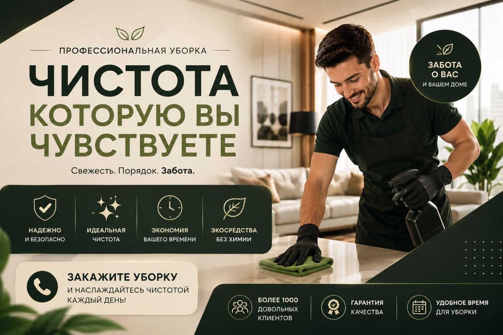 Клининговые услуги в Алматы /  Клининг квартир, домов и офисов