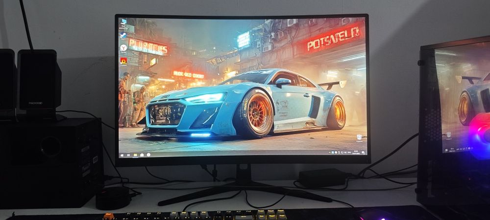 LED Monitor Q27 Curved  5mc 75Hz, FHD 1920x1080 VGA+HDMI