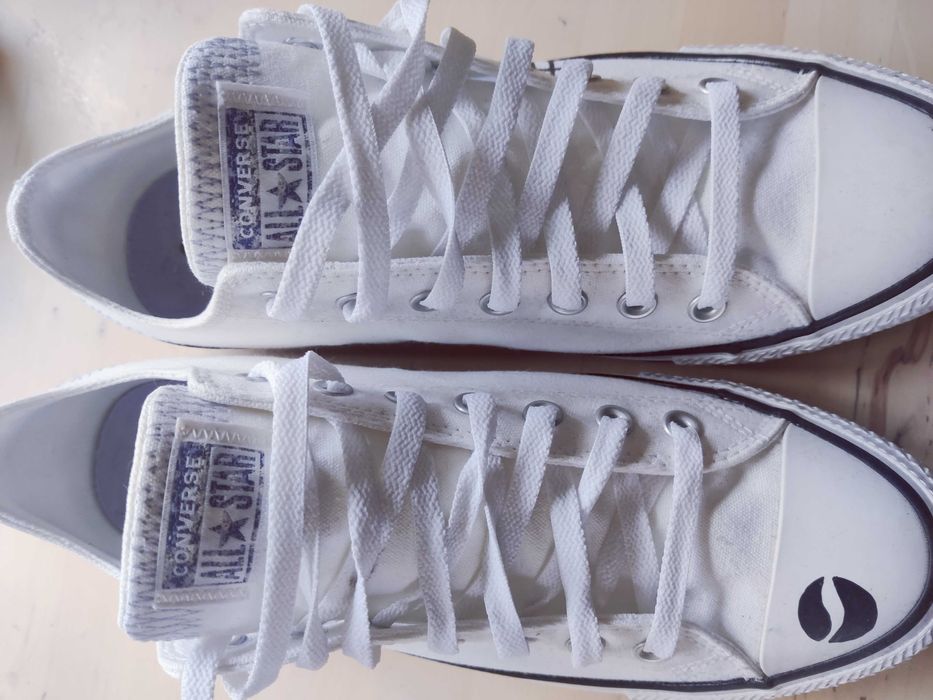 Converse alb, noi, marimea 46