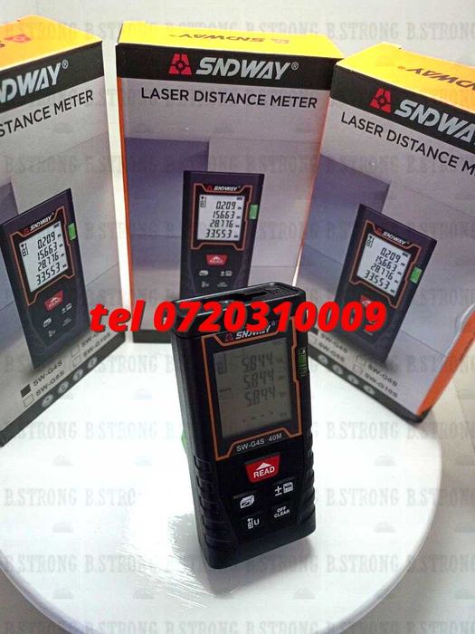 Ruleta Laser 40m Sndway Digital Portabil Usor De Manevrat