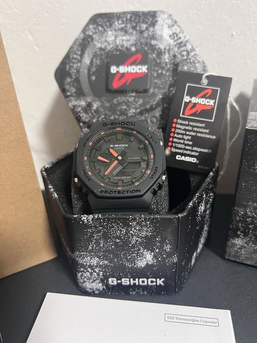 G-Shock Casio GA-2100 negru&roșu