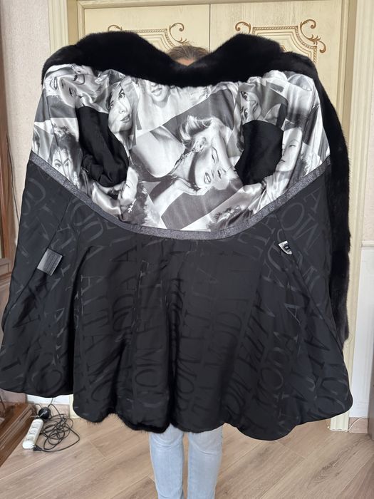 Норковая шуба чёрная