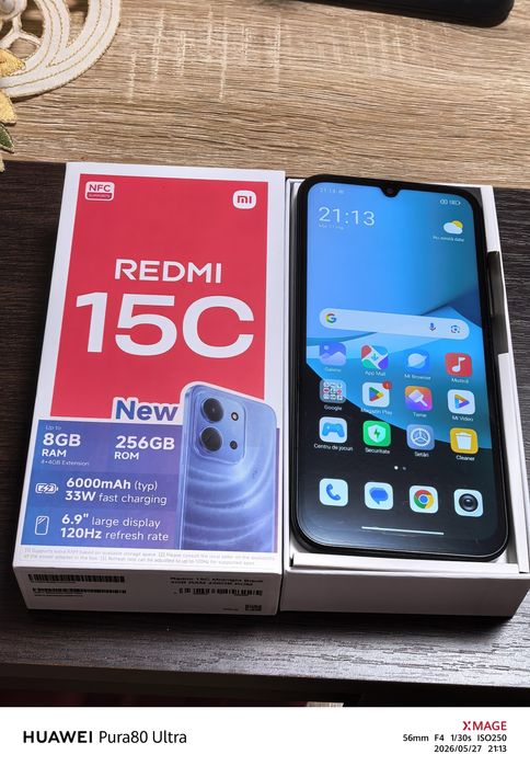 Xiaomi Redmi 15c - 256 GB / 8 GB Ram / Black / Garanție