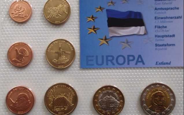 редки ПРОБНИ евросетове монети (не са в обращение)