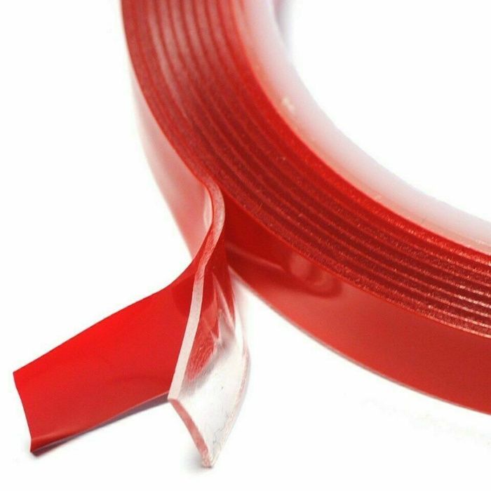 Двойнозалепващо тиксо ПРОЗРАЧНО 3М различни размери 2.5 метра