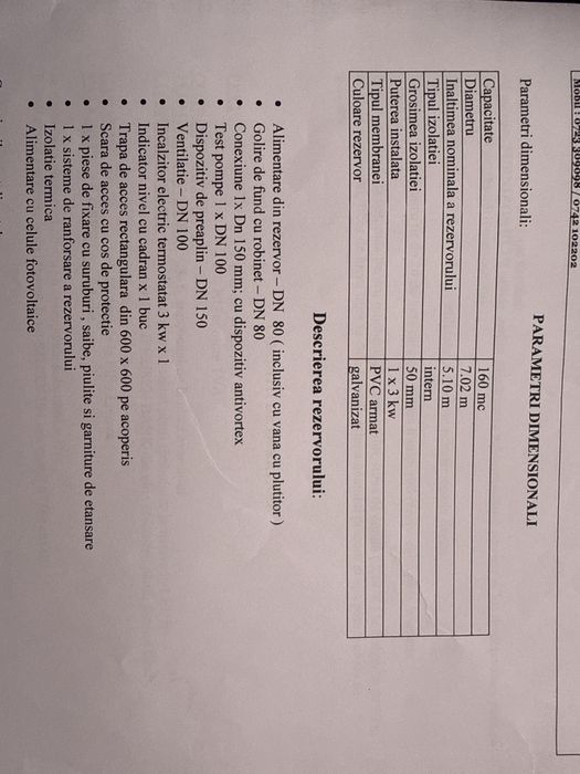 Bazin - Rezervor pentru apa 160 mc