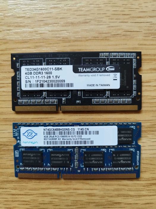 Memorie RAM Laptop 8GB DDR3 1600MHz / 1333MHz Noua in Carcasa (2x4GB) TeamGroup