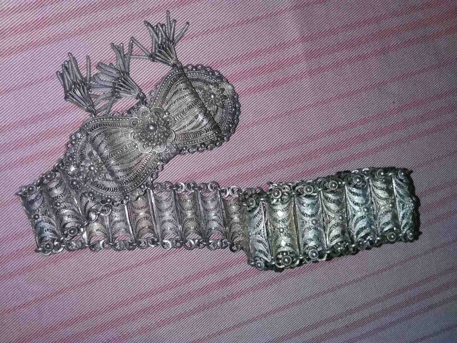 Продавам Филигранен сребърен колан с позлата и гранулация България