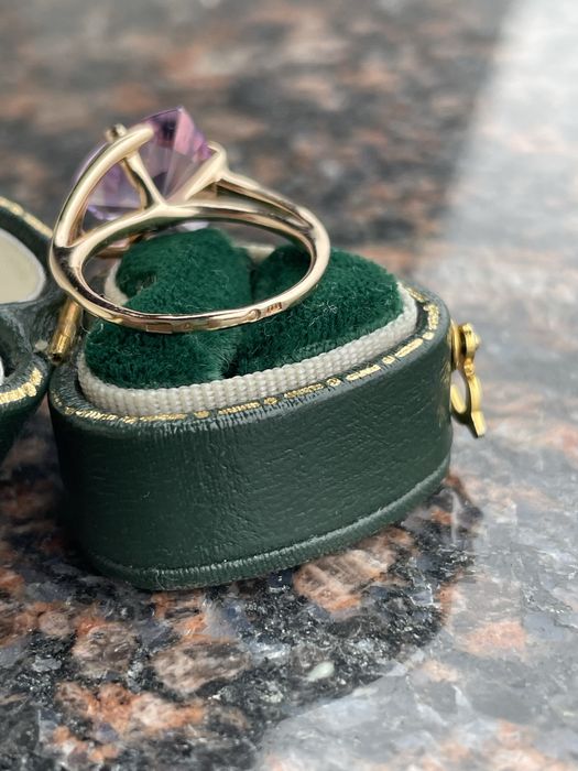 Inel din aur 14 kt cu ametist natural!