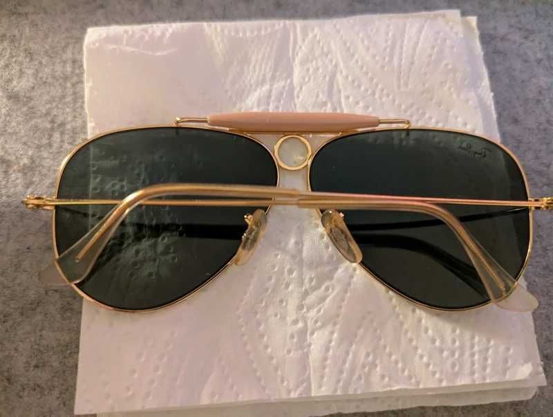 Ochelari de soare originali Ray Ban Shooter G15 Green Arista Gold