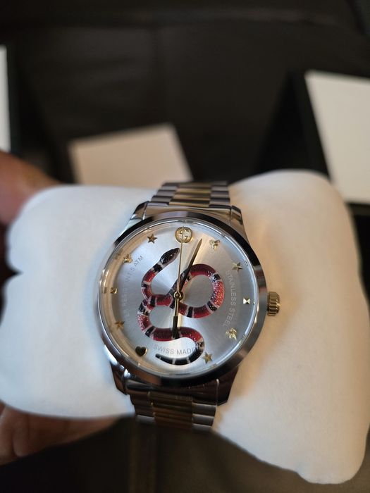 Уникален часовник Gucci snake unisex
