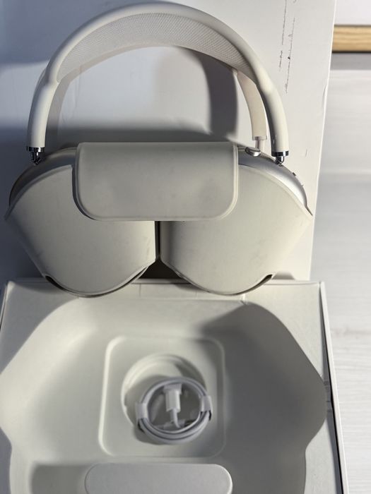 Căști Apple AirPods Max (USB-C) – Culoare Starlight, Impecabile, Cutie Completa