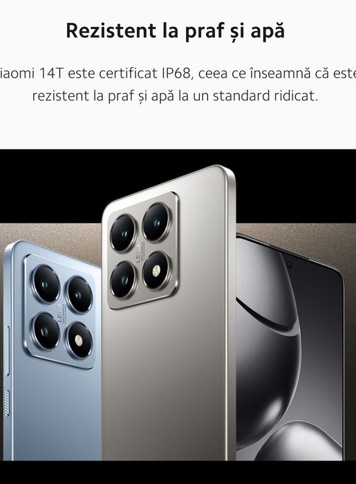Xiaomi 14T, 12GB RAM  256GB, 5G, Titan Black, camera 50MP, SIGILAT
