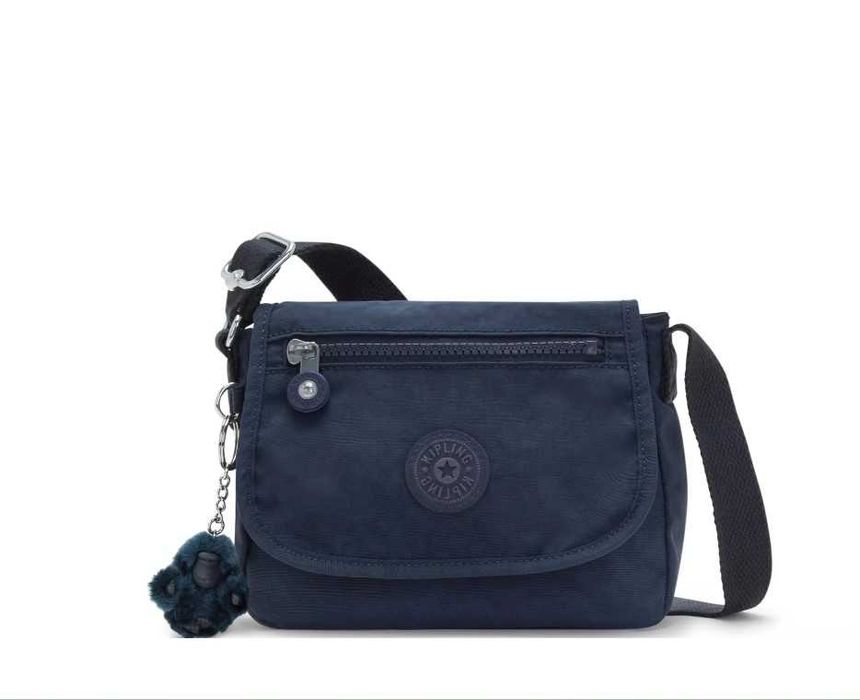 Сумка Kipling новая синяя с брелком