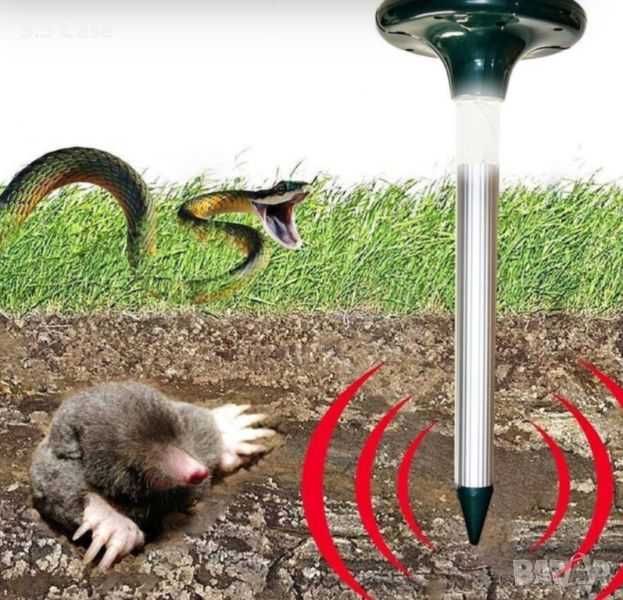 Соларен ултразвуков уред против гризачи, мишки, змии, насекоми