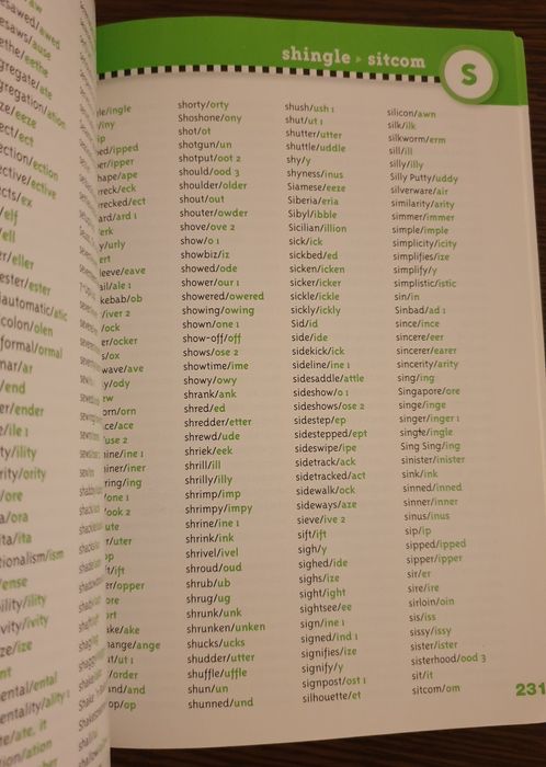 Dictionar de rime in limba engleza