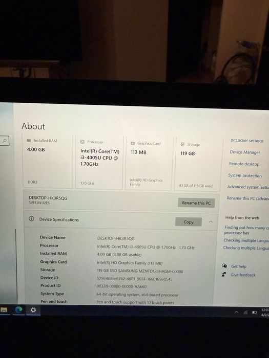 Ultrabook Sony VAIO i7 8GB, SSD 128GB,