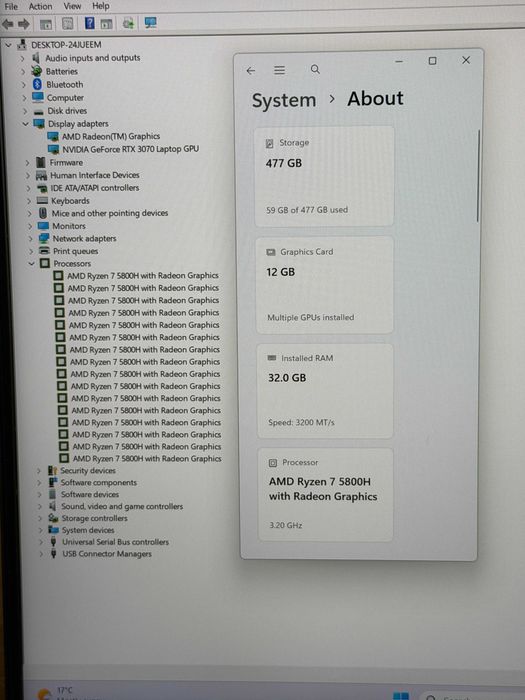 2.5k 165Hz Legion Pro 5`Ryzen 7 5800H RTX 3070 32GB RAM 512GB SSD