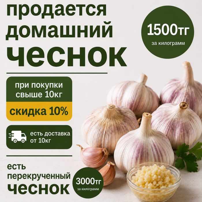 Поодам домашний чеснок